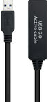 Cable USB 3.0 Nanocable Prolongador USB-A M/F 10 M Negro image number null