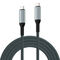 Cabo USB-C Ewent EC1072 Fabric PD240W 40Gbps 8K/120Hz 2m Preto/Branco