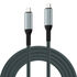 Cabo USB-C Ewent EC1072 Fabric PD240W 40Gbps 8K/120Hz 2m Preto/Branco image number null