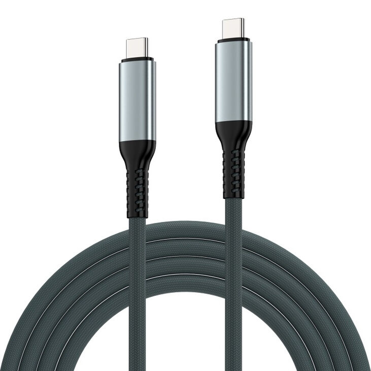 Cabo USB-C Ewent EC1072 Fabric PD240W 40Gbps 8K/120Hz 2m Preto/Branco image number 0