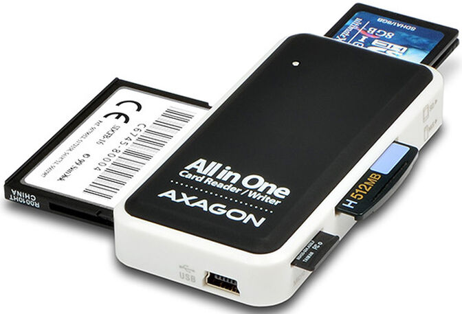 Lector de tarjetas AXAGON CRE-X1 External Mini Card Reader 5-slot ALL-IN-ONE image number 1