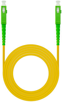 Cable de Fibra Óptica NanoCable SC/APC-SC/APC Monomodo Simplex LSZH 2 M Amarillo