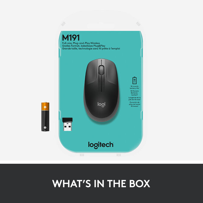 Rat&oacute;n Logitech M190 1000DPI Wireless Negro/Gris image number 7