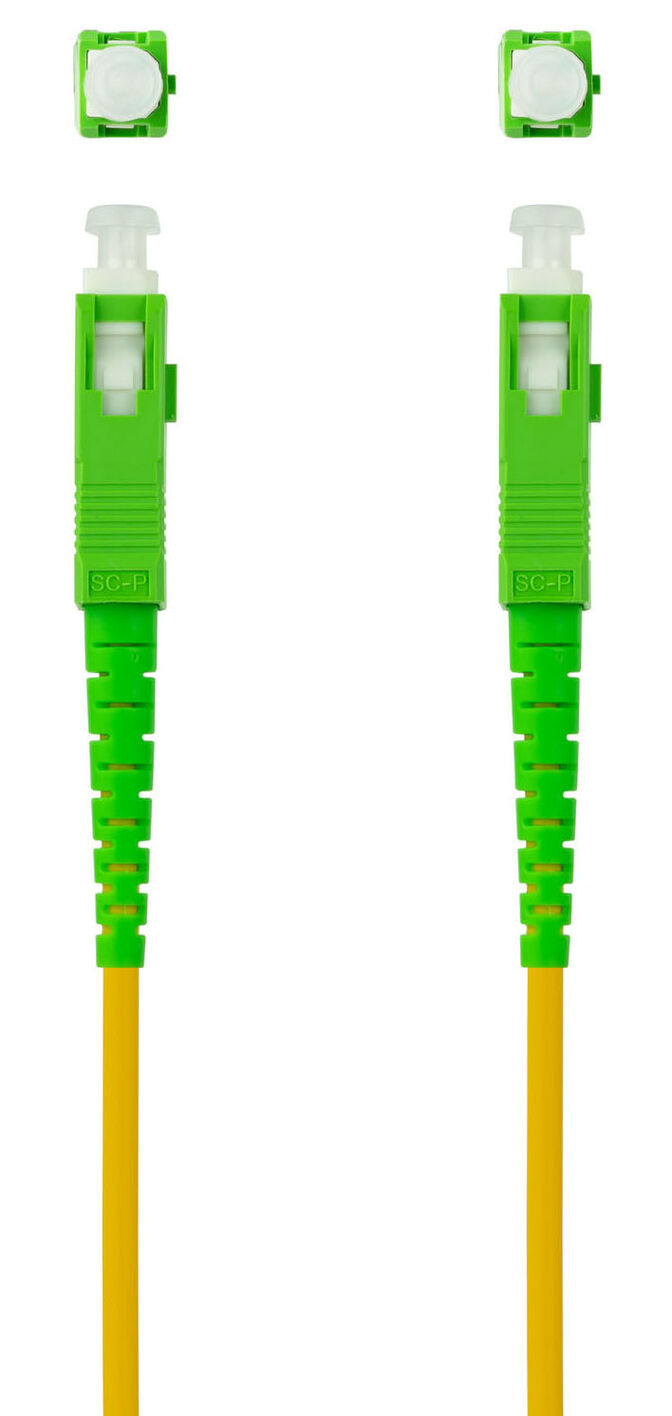 Cable de Fibra &Oacute;ptica NanoCable SC/APC-SC/APC Monomodo Simplex LSZH 15 M Amarillo image number 1