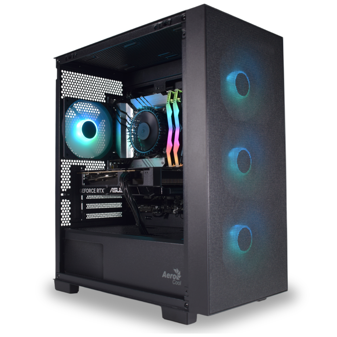 Ordenador AURA Gamer-PC Powered by ASUS Intel i5 14400F 32GB DDR5 1TB RTX 5060 Ti 16GB WiFi W11 image number 1