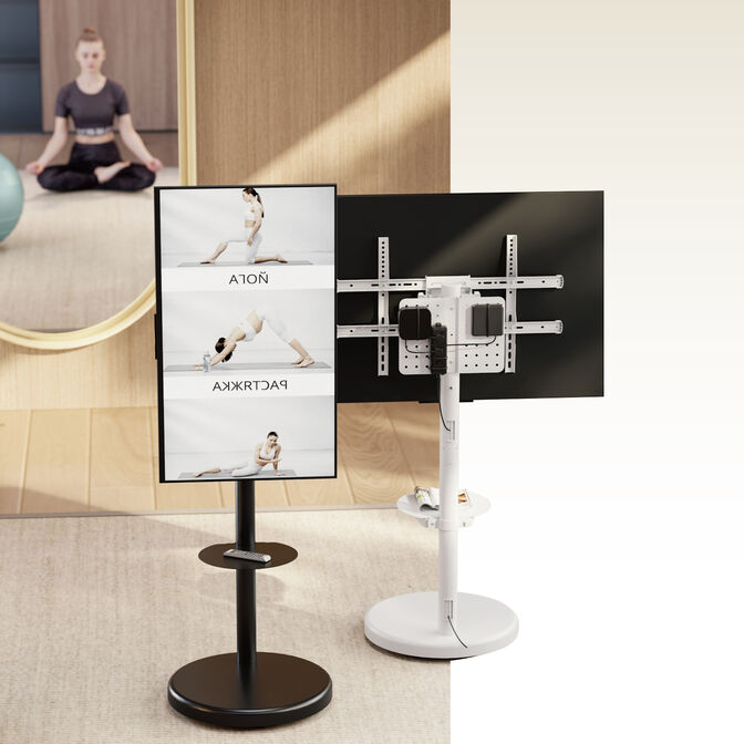 Soporte M&oacute;vil de Piso Ewent EW1550 Heavy-Duty Mobile TV Floor Stand 37" - 86" Blanco image number 8