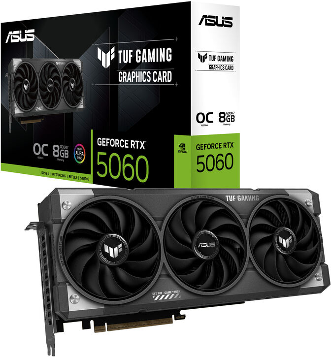 Tarjeta Gr&aacute;fica Asus GeForce&reg; RTX 5060 TUF Gaming OC 8GB GDDR7 DLSS4 image number 0