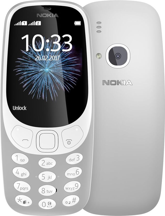 Tel&eacute;fono M&oacute;vil Nokia 3310 (2017) 2G 2.4" Dual SIM Gris image number 0