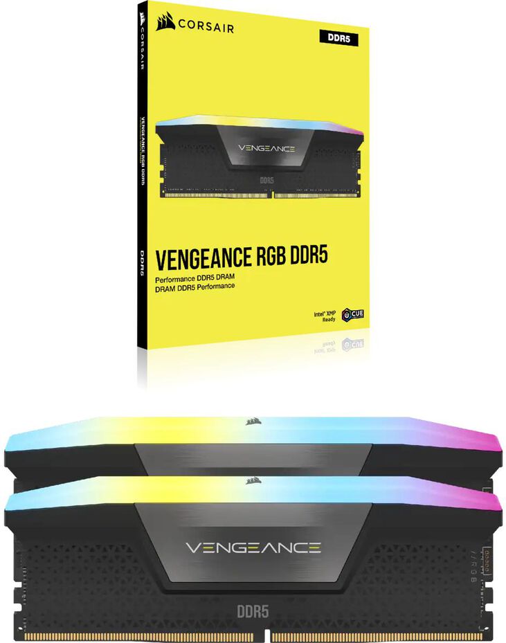 Corsair Kit 32GB (2 x 16GB) DDR5 6400MHz Vengeance RGB Black CL32 image number 3