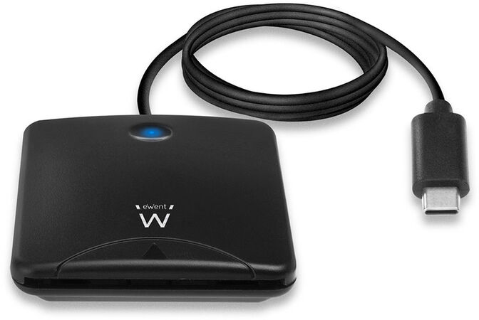 Lector de Tarjetas Inteligentes Ewent USB Tipo C Negro image number 3