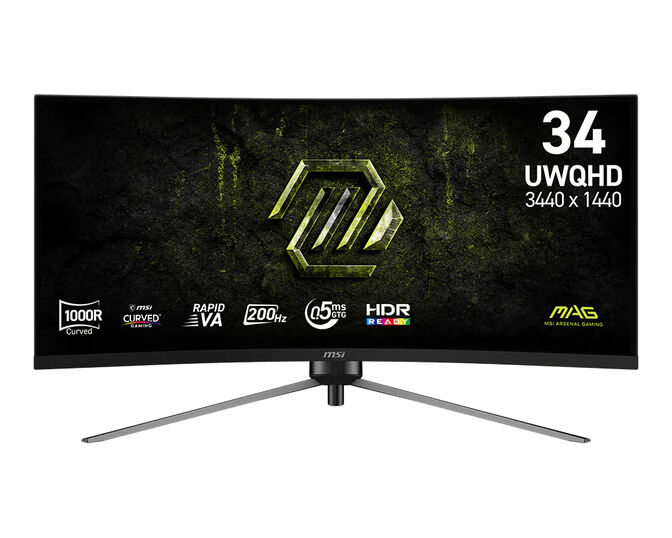 Monitor MSI 34" MAG 345CQR E20 VA UWQHD 21:9 Curvo 200Hz FreeSync Premium HDR (1ms) image number 0