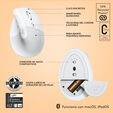 Rat&oacute;n Logitech Lift for Mac Vertical Ergonomic Wireless White image number null