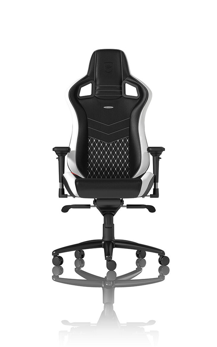 Silla noblechairs EPIC Real Leather - Negro / Blanco / Rojo image number 4