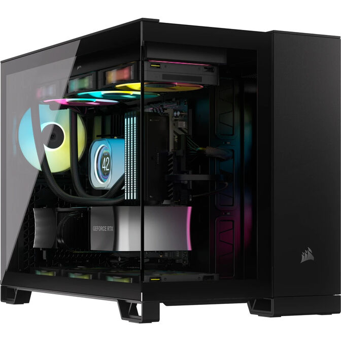 Torre Micro-ATX Corsair 2500X Negro Cristal Templado image number 0
