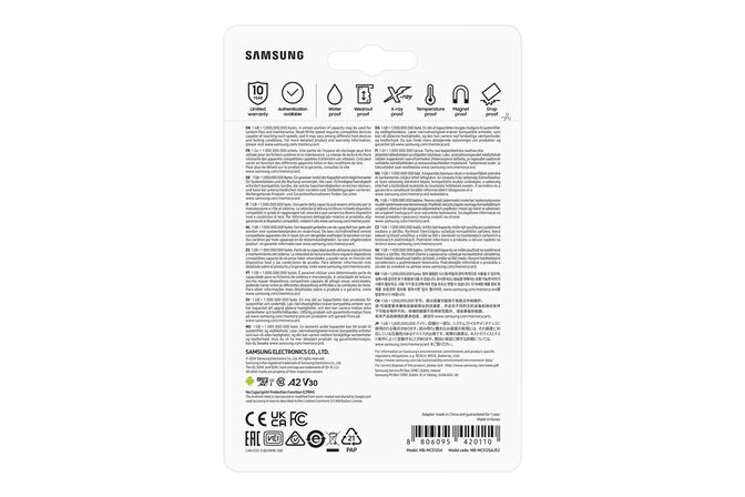 Tarjeta de Memoria Samsung EVO Plus MicroSDXC UHS-I C10 U3 V30 512GB A2 + Adaptador SD image number 8