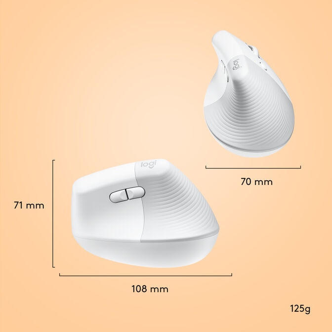 Rat&oacute;n Logitech Lift for Mac Vertical Ergonomic Wireless White image number 12