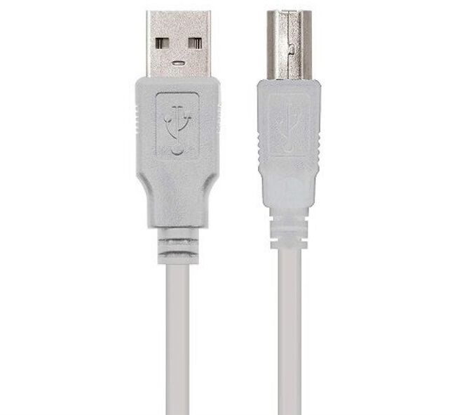 Cable USB 2.0 Nanocable USB-A/M para USB-B/M 1 M Bege image number 1