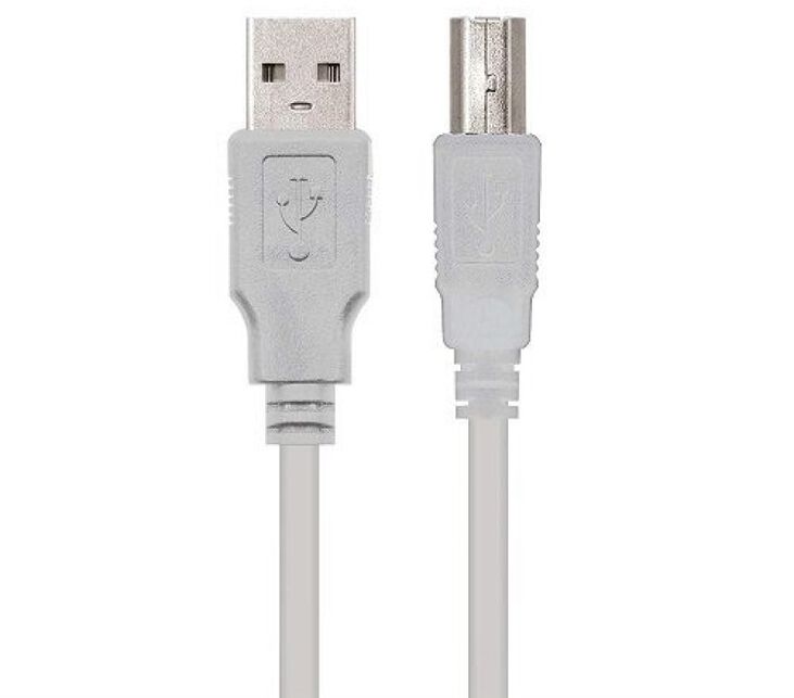 Cable USB 2.0 Nanocable USB-A/M para USB-B/M 1 M Bege image number 1
