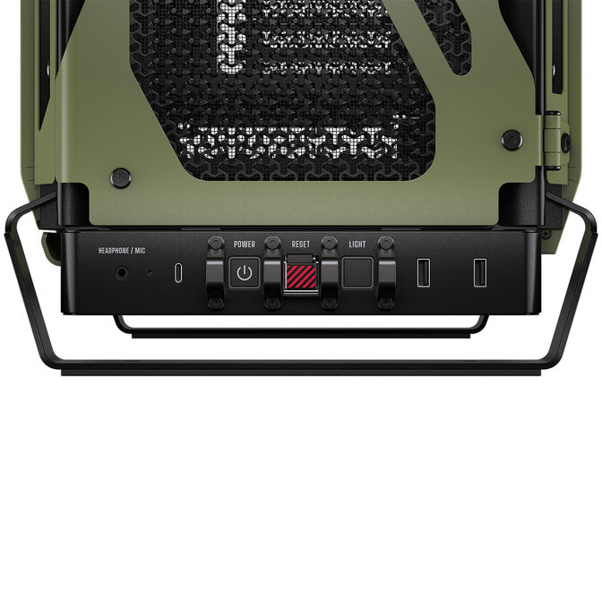 Torre E-ATX Corsair WARTHOG Perfomance Mil Green Cristal Templado image number 13