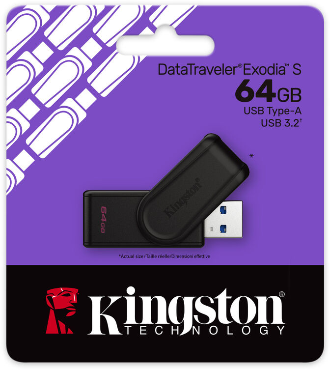 Pen Kingston DataTraveler Exodia S 64GB USB3.2 Gen 1 image number 2