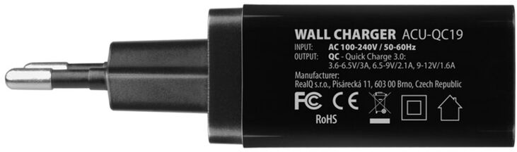 Cargador de pared AXAGON ACU-QC19 1x QC3.0/AFC/FCP/SMART 19W Negro image number 6