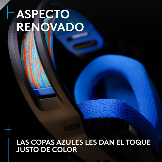 Auriculares Logitech G535 Lightspeed Wireless Negro/Azul image number 9