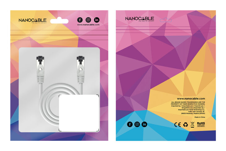 Cable de Red Nanocable CAT.8.1 2GHZ LSZH SSTP AWG26, Gris, 1 M image number 4