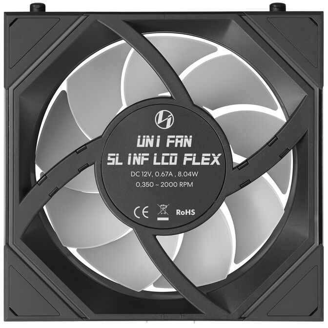 Ventilador Lian Li UNI FAN SL120 LCD Infinity FLEX Wireless Reverse Blade Negro 120mm (Pack 3) image number 6