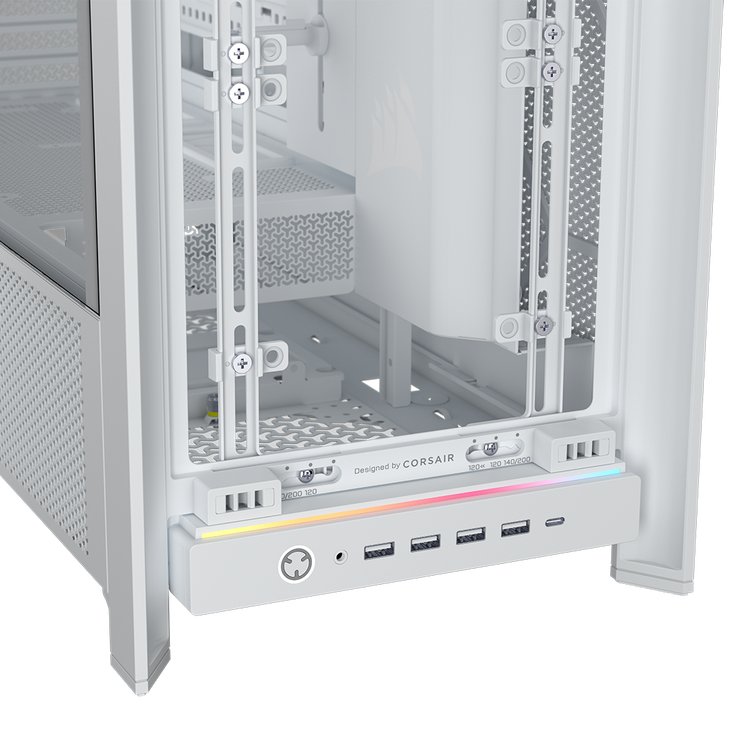 Torre E-ATX Corsair Frame 5000D RS ARGB Airflow Blanco Cristal Templado image number 8