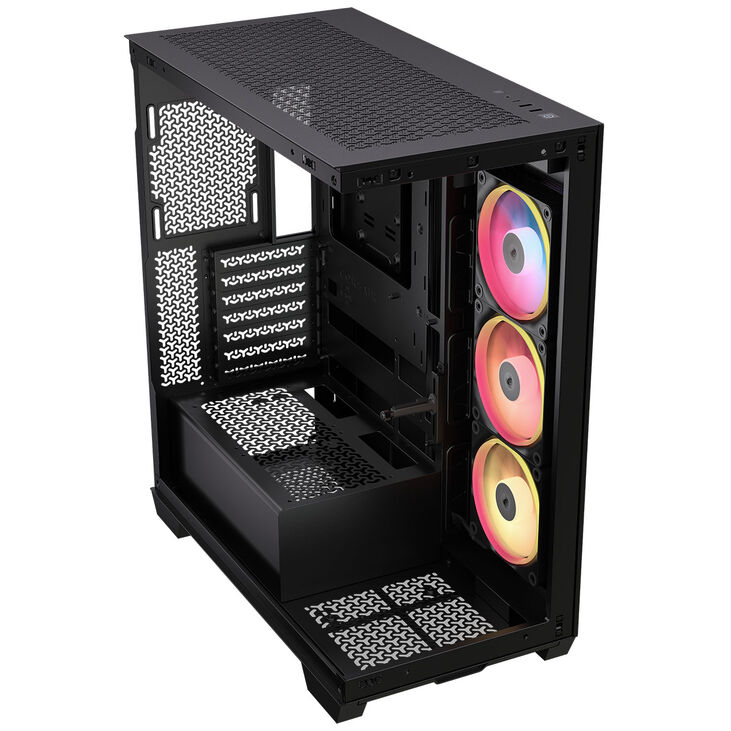 Torre E-ATX Corsair 3500X LXR Link RGB Negro Cristal Templado image number 2