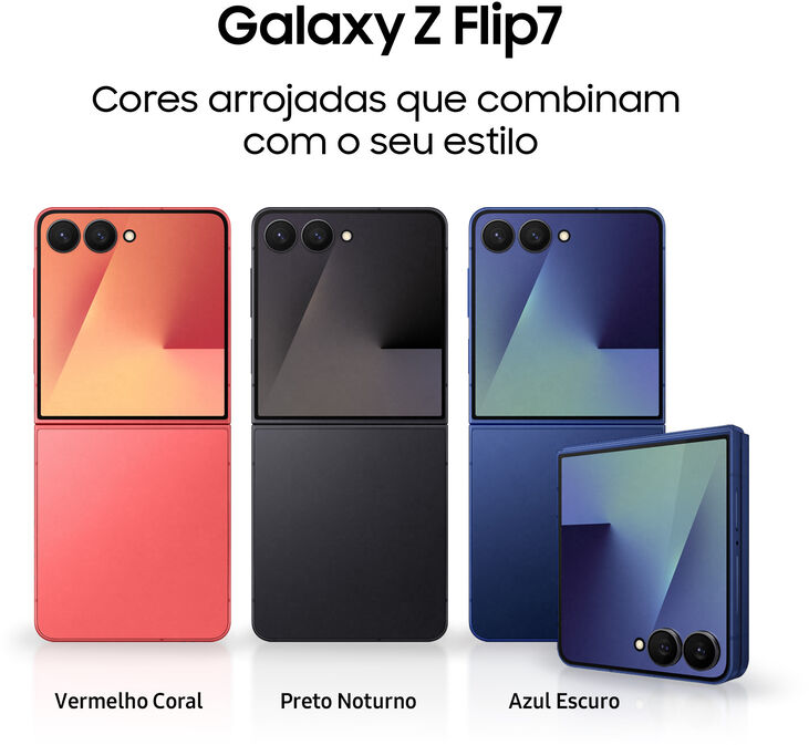 Smartphone Samsung Galaxy Z Flip 7 5G 6.9" (12 /512GB) 120Hz Azul Oscuro image number 1