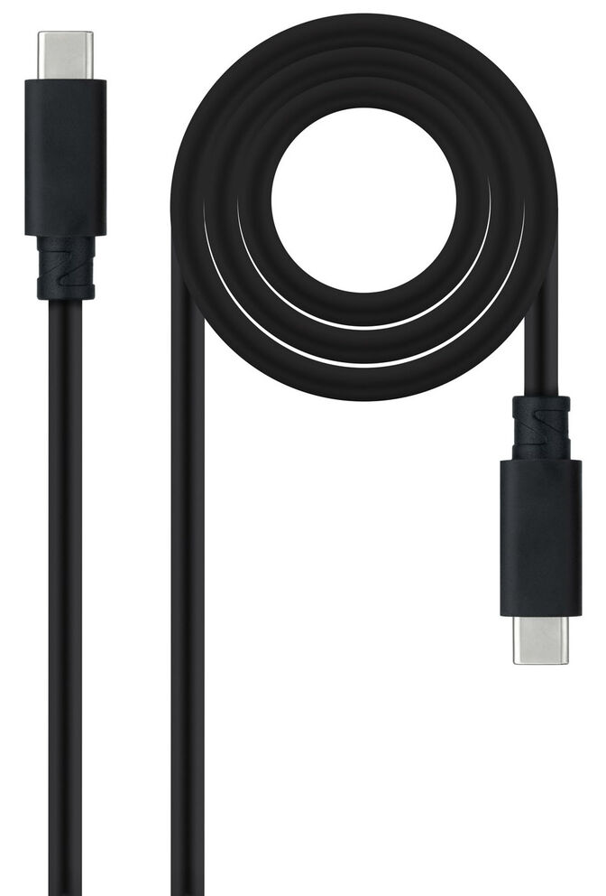 Cable USB-C 3.1 Gen2 Nanocable 10Gbps 5A 4K/60Hz 1.5 M Negro image number 0