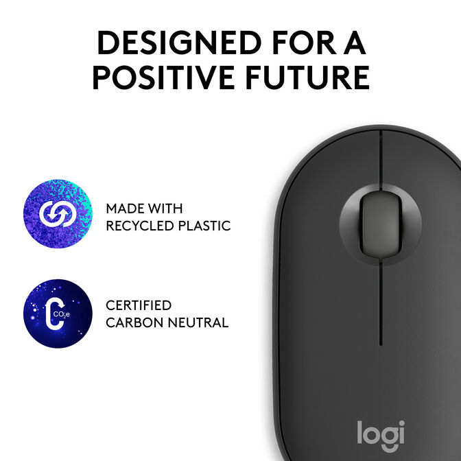 Rato Logitech Pebble 2 M350s 4000DPI Wireless/Bluetooth Grafite image number 10