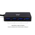 Hub USB Ewent 4 Portas USB 3.0 Gen 1 c/Alimentaci&oacute;n image number null