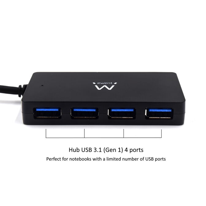 Hub USB Ewent 4 Portas USB 3.0 Gen 1 c/Alimentaci&oacute;n image number 2