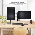 Soporte de Mesa Tooq Duplo 17" a 27" Max. 8kg/Monitor Negro image number null