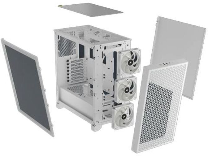 Torre ATX Corsair 3000D RGB Airflow Blanco Cristal Templado image number 1