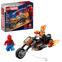 LEGO Marvel: Spider-Man contra la Moto de Ghost Rider, 72 Piezas (76335)