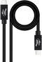 Cable USB 4 Gen3x2 Nanocable 40Gbps 5A/240W, USB-C M/M 1 M Negro