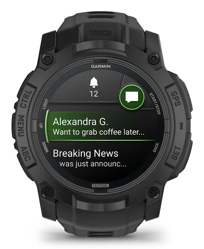 Smartwatch Garmin Instinct 3 Tactical Edition AMOLED 50mm Preto image number 11
