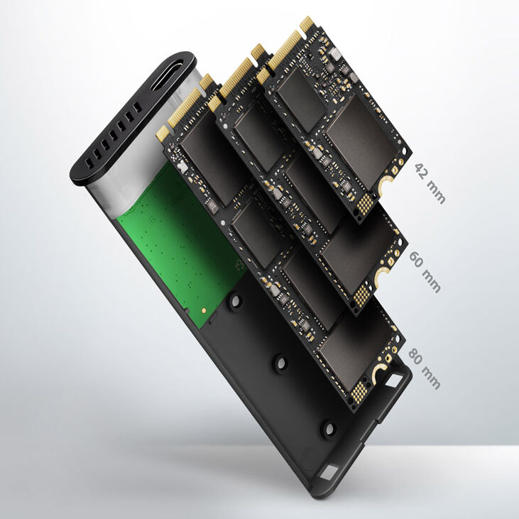 Caja Externa AXAGON EEM2-SBC para M.2/SSD USB-C 3.2 Gen2 - Negro image number 2