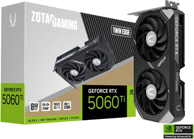 Tarjeta Gr&aacute;fica ZOTAC GeForce&reg; RTX 5060 Ti Twin Edge 8GB GDDR7 DLSS4 image number 0