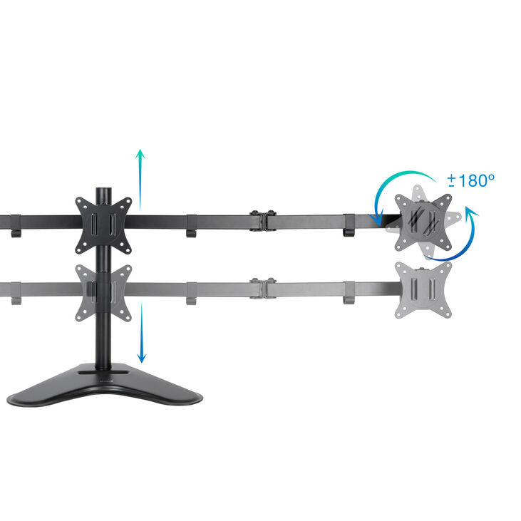 Soporte de Mesa Tooq Triple Inclinación y Rotación 17" a 27" Máx. 7kg para Brazo image number 3