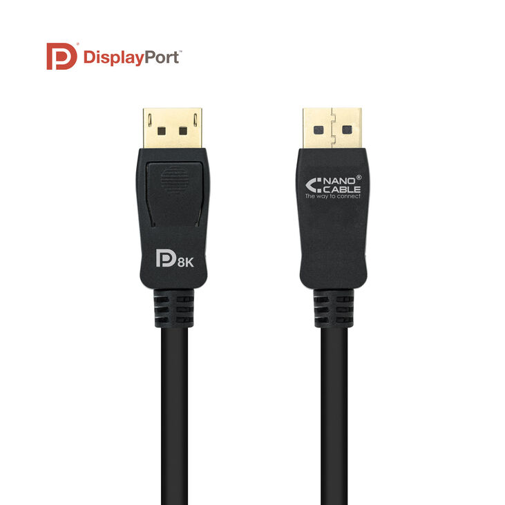 Cable DisplayPort 1.4 NanoCable DP M/M 1.5 M Certificado VESA image number 1