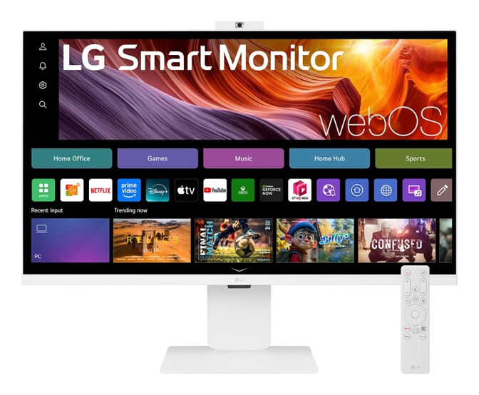 Monitor Smart LG  31.5" 32U850SA-W IPS 4K 60Hz 5ms c/ webOS - Branco image number 0