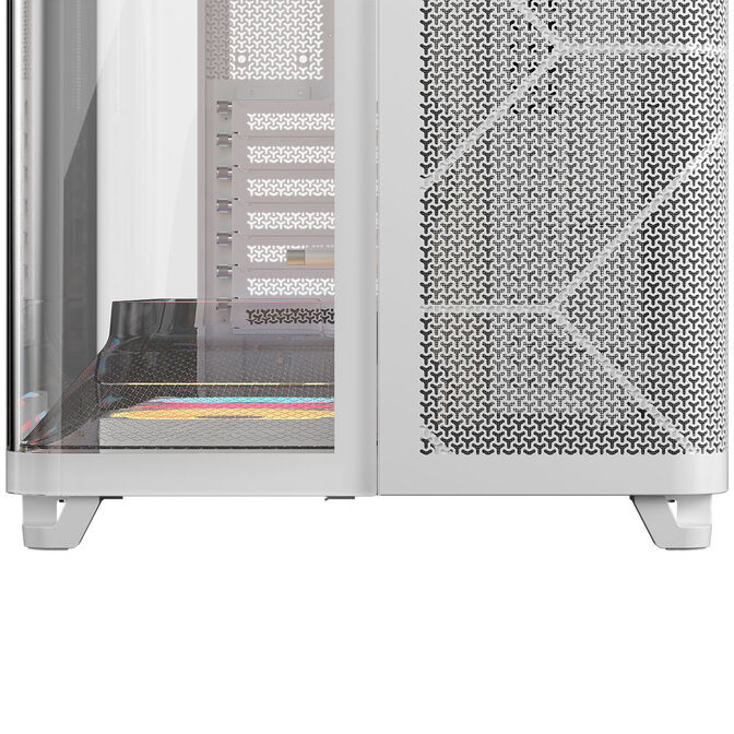 Torre E-ATX Corsair AIR 5400 LX-R Link Blanca Cristal Templado image number 8