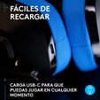 Auriculares Logitech G535 Lightspeed Wireless Negro/Azul image number null
