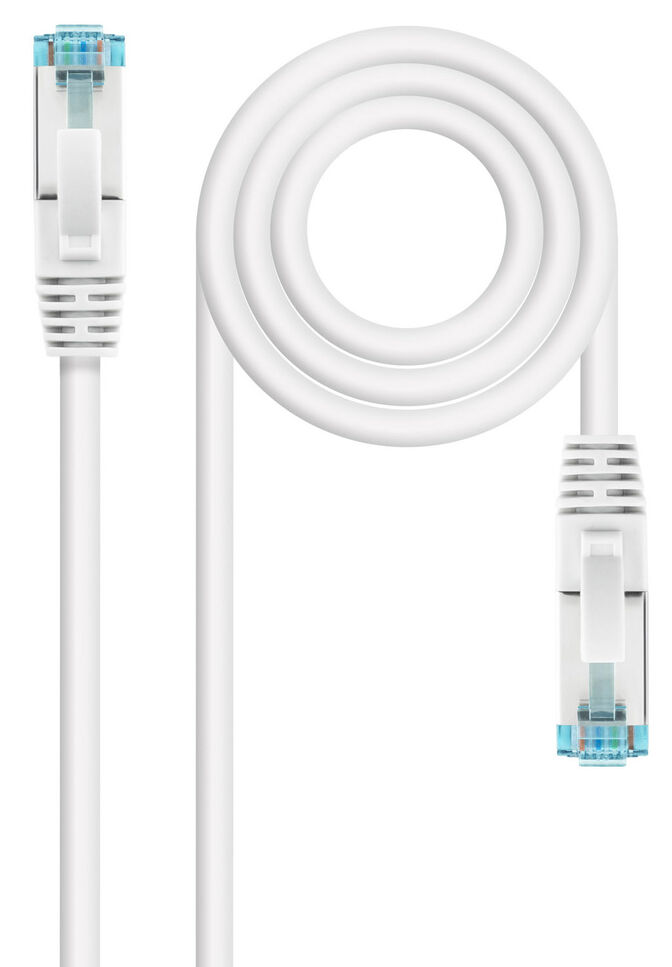 Cable de Red NanoCable RJ45 LSZH CAT.7 600MHZ SFTP AWG26 25 CM Blanco image number 0