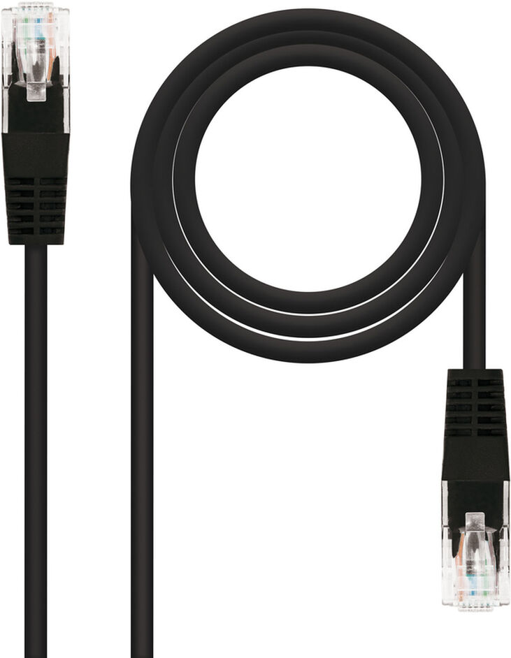 Cable de Red NanoCable RJ45 CAT.6 UTP AWG24 0.5 M Negro image number 0