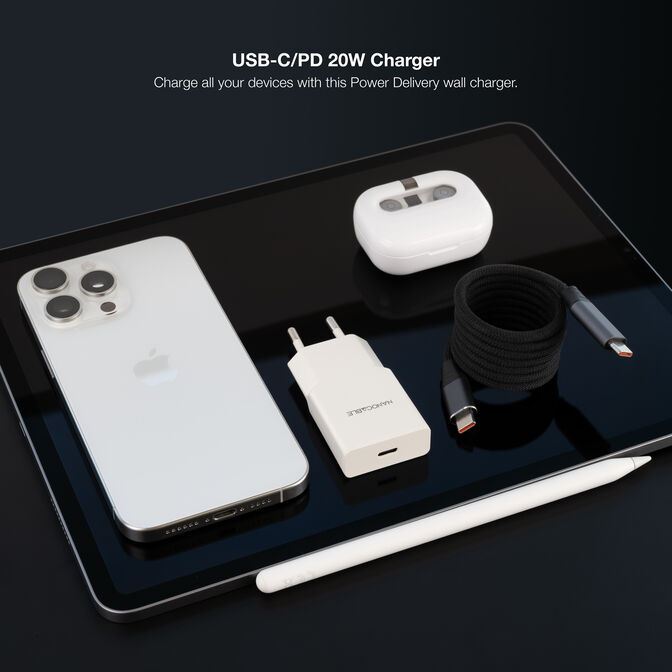 Cargador Nanocable USB-C/PD 20W, Blanco image number 2
